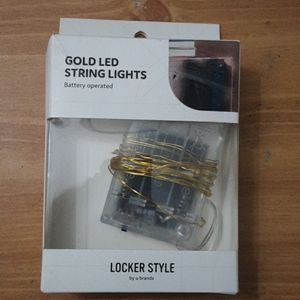 Golden led string lights